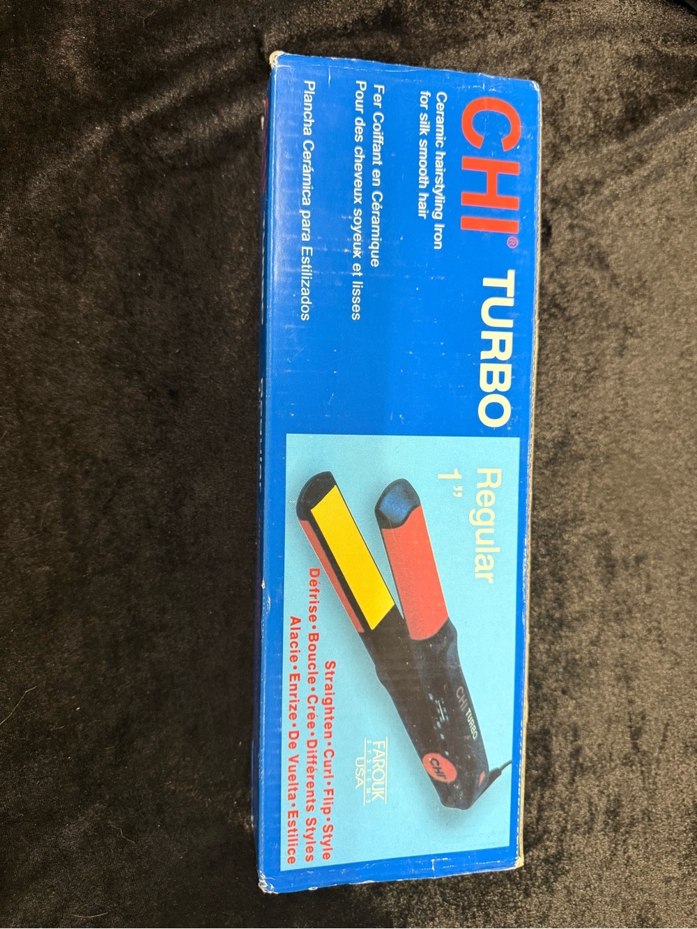 CHI Turbo 1" Ceramic Styling Iron Box - Blue Packaging